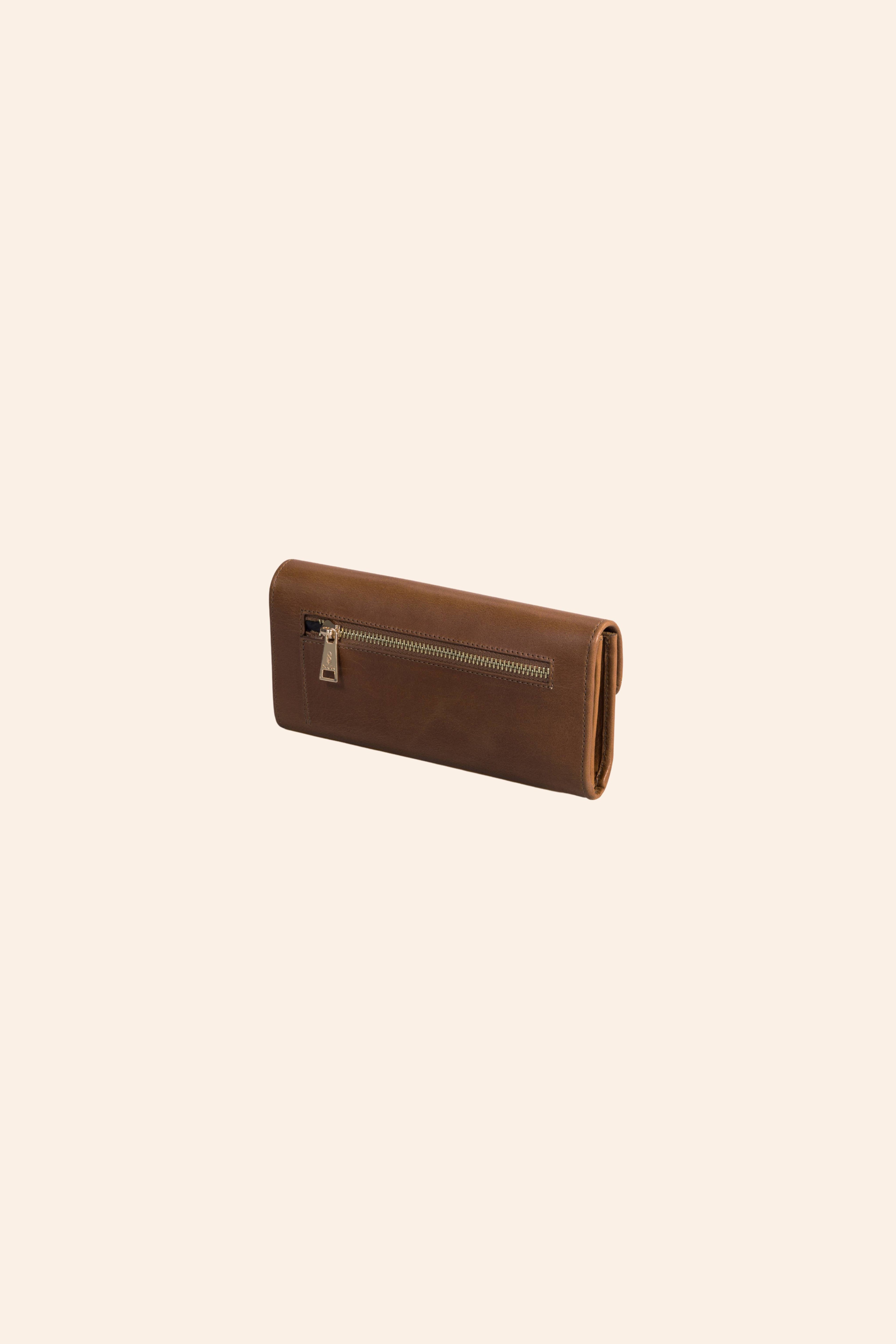 Cartera doble compartimento de piel Pibi