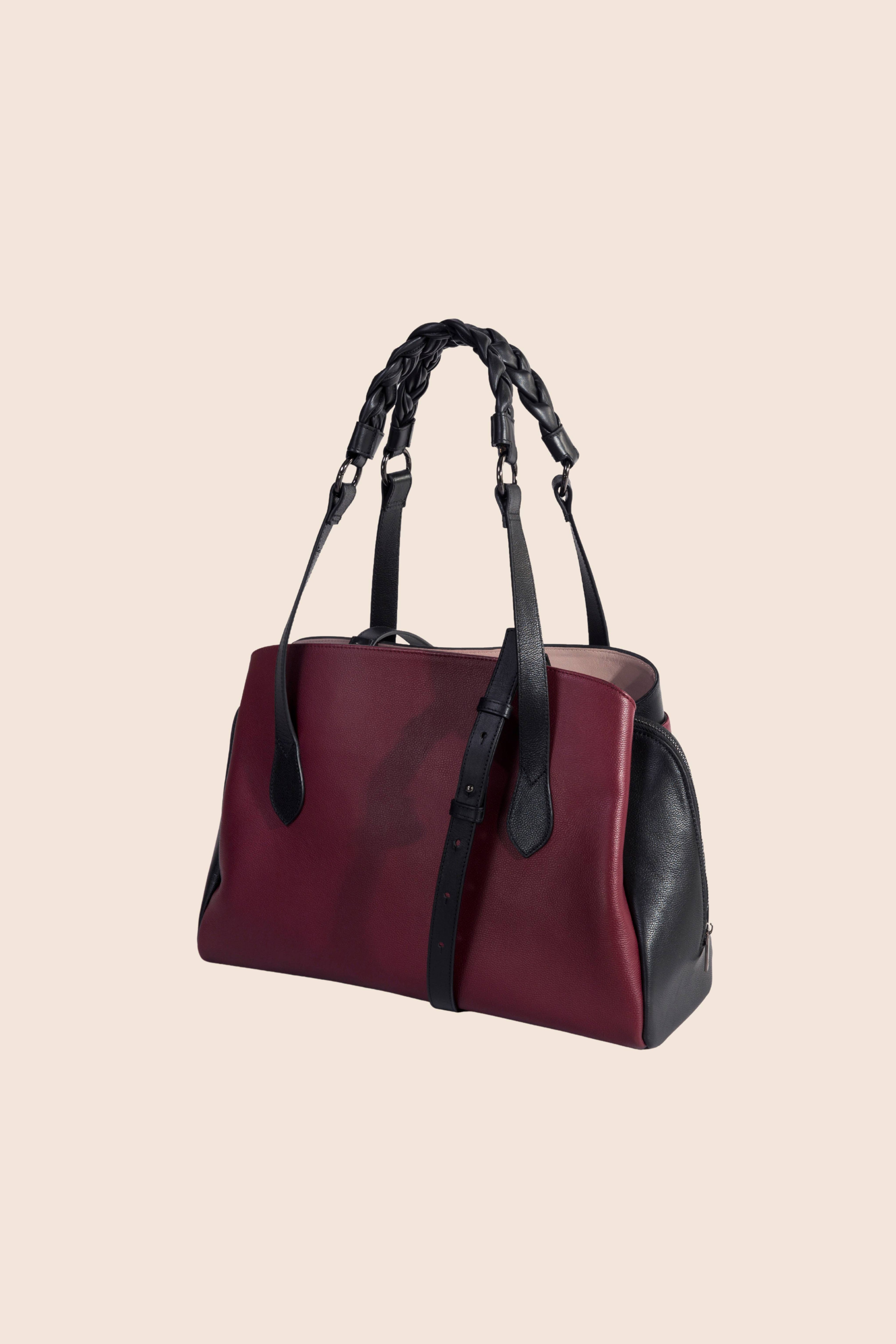 Bolsa tote de piel con textura Ninfa
