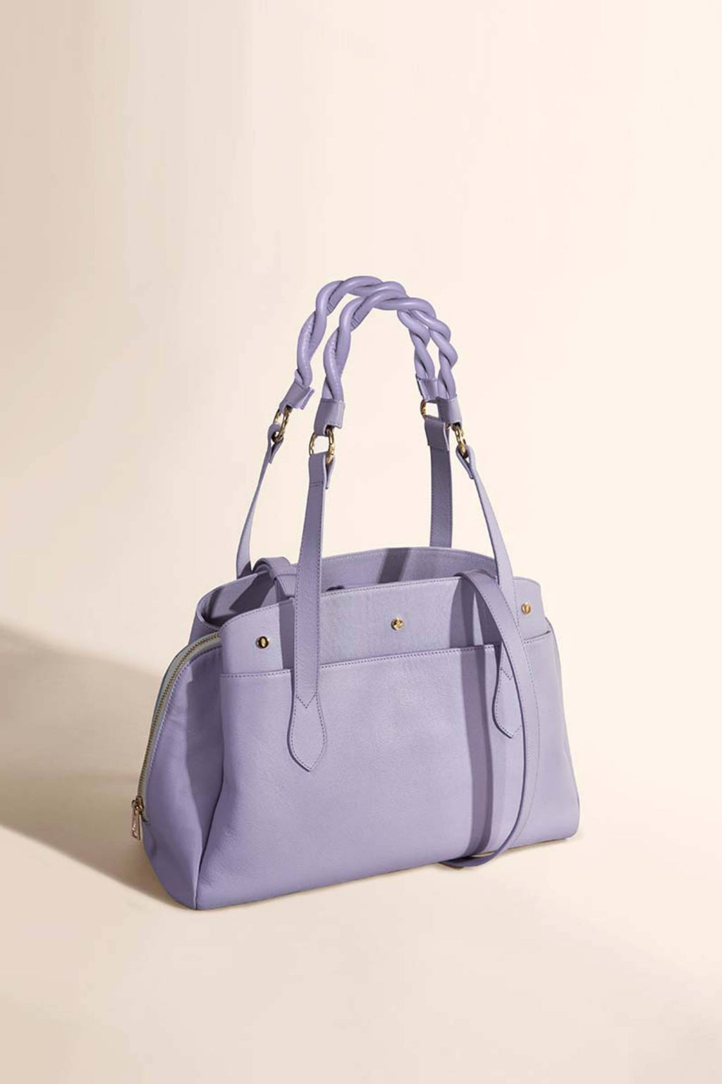 Bolsa tote de piel con textura Ninfa