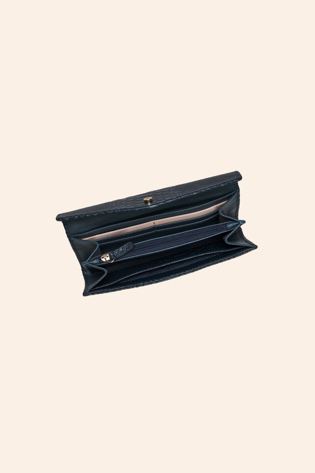 Cartera doble compartimento de piel Pibi