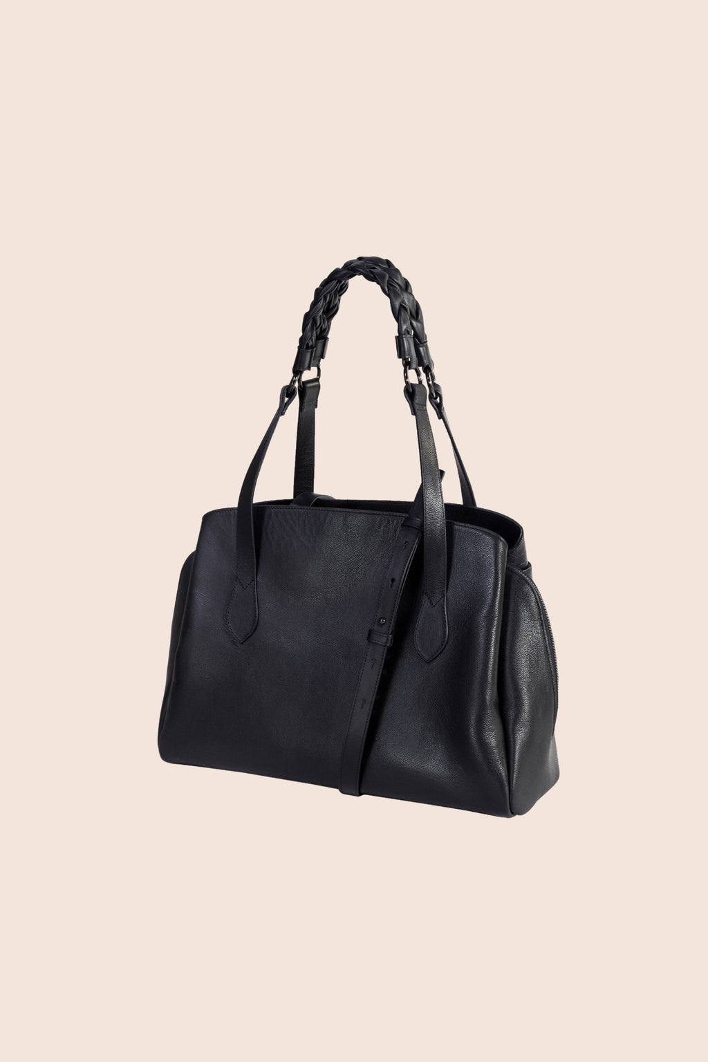 Bolsa tote de piel con textura Ninfa