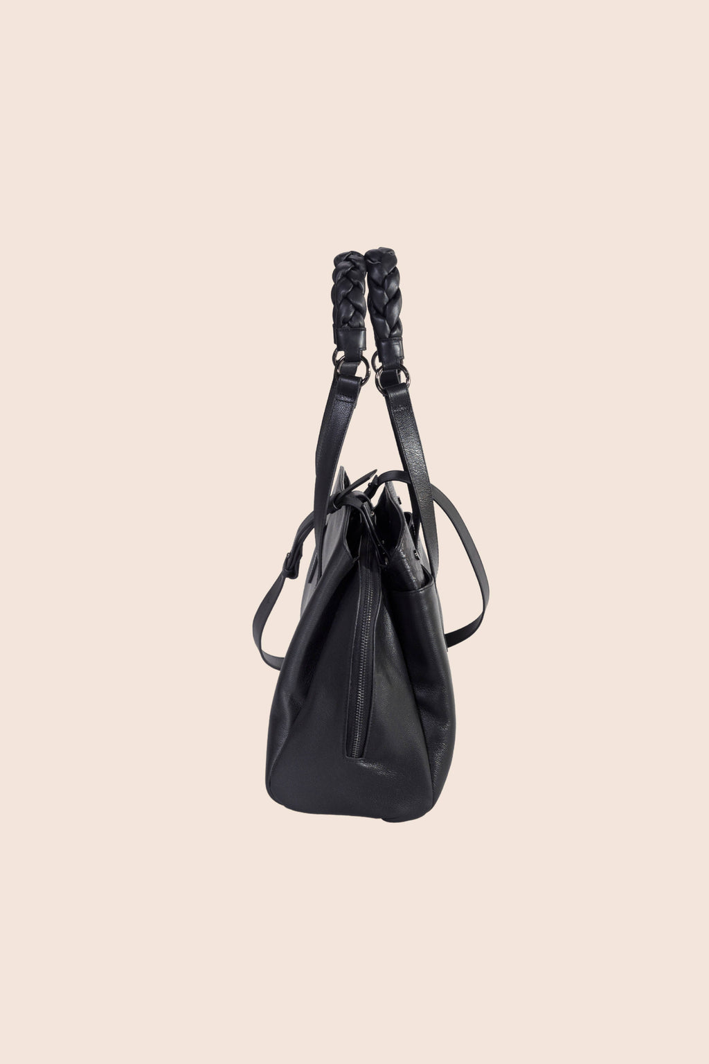 Bolsa tote de piel con textura Ninfa