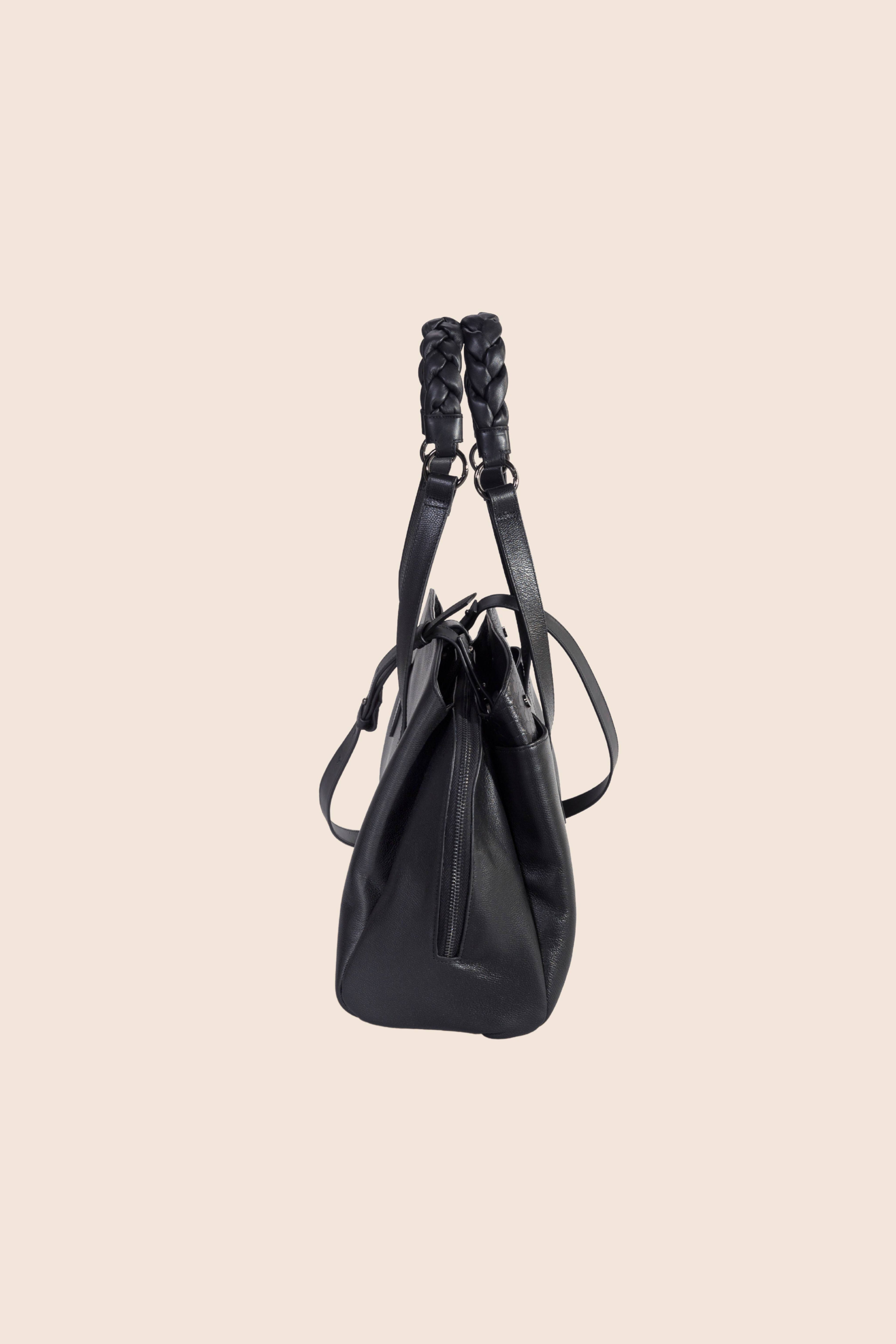 Bolsa tote de piel con textura Ninfa
