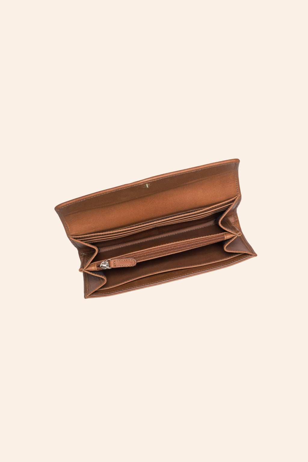 Cartera doble compartimento de piel Pibi