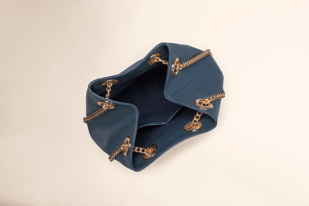 Bolsa tote de piel con textura Zorzal