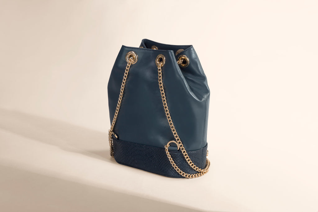 Bolsa tote de piel con textura Zorzal