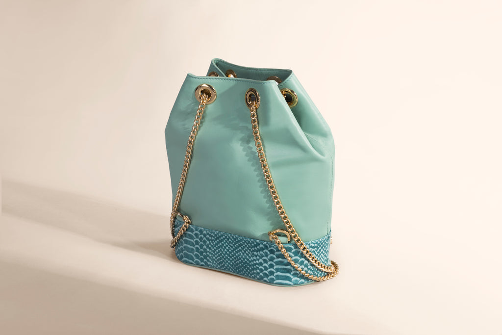 Bolsa tote de piel con textura Zorzal