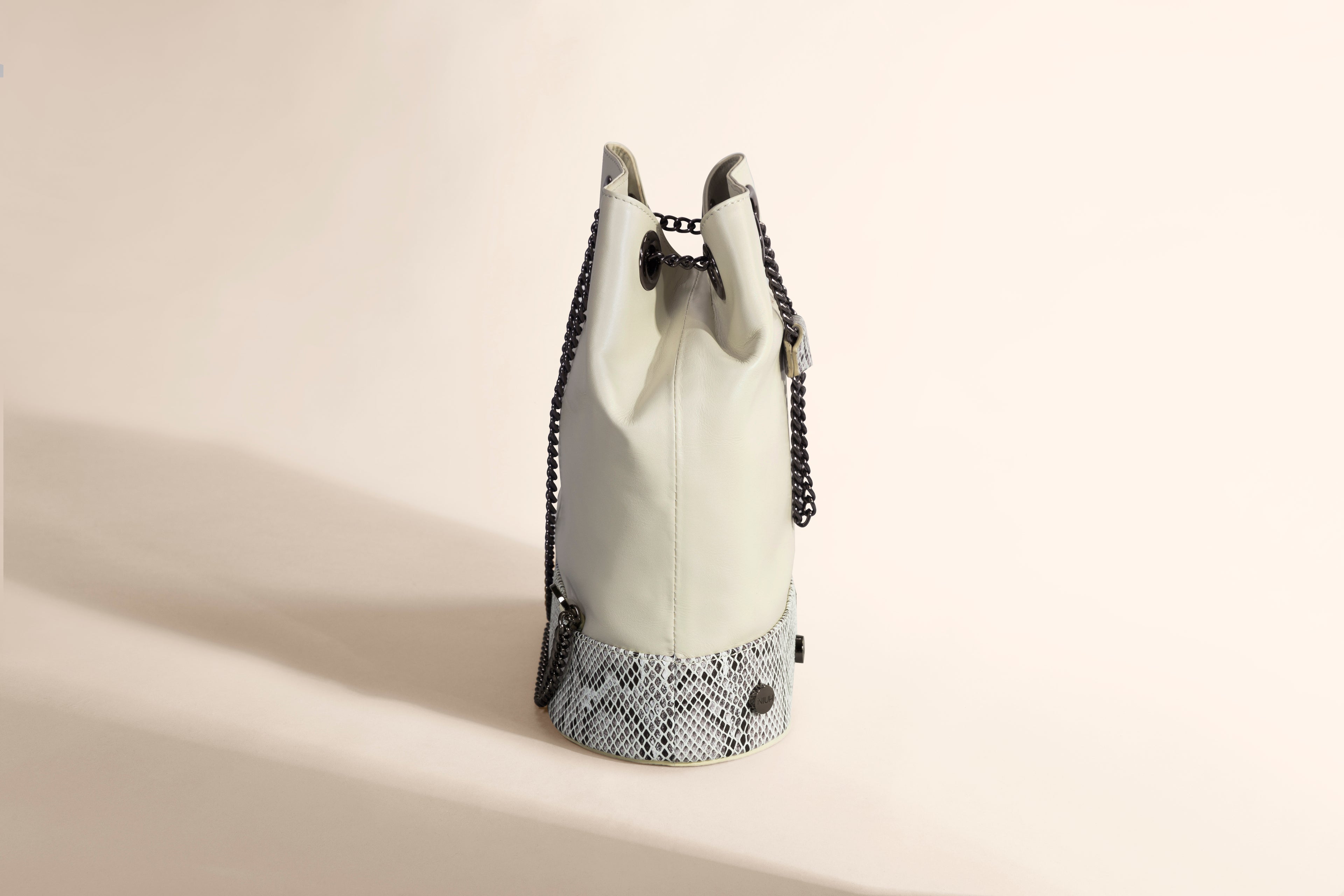 Bolsa tote de piel con textura Zorzal